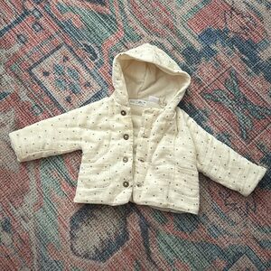 Zara Cream Polka Dot Jacket size 6-9 months